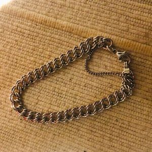 James Avery medium double curb charm bracelet